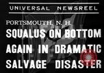 Standbild Squalus recovery Portsmouth New Hampshire USA, 1939, aus Sekunde 6 historischem Filmmaterial Videoclip 65675046711