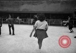 Image of English figure skater, Hazel Franklin, performs at Rockefeller ice rin Manhattan New York City USA, 1939, second 32 stock footage video 65675046714