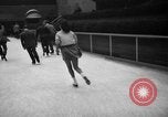 Image of English figure skater, Hazel Franklin, performs at Rockefeller ice rin Manhattan New York City USA, 1939, second 38 stock footage video 65675046714