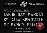 Immagine di Il Labor Day celebrazione Mount Carmel Illinois USA, 1940, secondo 4 filmato di repertorio 65675046728