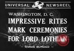 Immagine di Funerali di Stato di Lord Lothian Washington DC USA, 1940, secondo 3 filmato di repertorio 65675046729