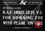 Image of Wife of Victoria Cross recipient World War 2 United Kingdom, 1940, second 4 stock footage video 65675046738