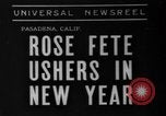 Standbild Rose Bowl Parade 1941 Pasadena California USA, 1941, aus Sekunde 1 historischem Filmmaterial Videoclip 65675046748