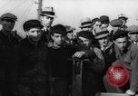 Image of sullen crowd views Canadian fishing boat Boston Massachusetts USA, 1935, second 59 stock footage video 65675046899