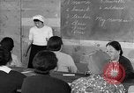 Image of Japanese internees adult education San Bruno California USA, 1942, second 5 stock footage video 65675046922
