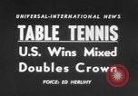 Image of table tennis championship Tokyo Japan, 1956, second 3 stock footage video 65675046967