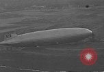 Image of Hindenburg and USS Los Angeles Zeppelins Lakehurst Naval Air Station New Jersey USA, 1936, second 39 stock footage video 65675047064
