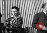 Image of Sir Hubert and Lady Wilkins speaking on arrival aboard the Hindenburg Lakehurst New Jersey USA, 1936, second 50 stock footage video 65675047077