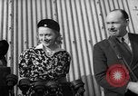 Image of Sir Hubert and Lady Wilkins speaking on arrival aboard the Hindenburg Lakehurst New Jersey USA, 1936, second 51 stock footage video 65675047077