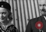 Image of Sir Hubert and Lady Wilkins speaking on arrival aboard the Hindenburg Lakehurst New Jersey USA, 1936, second 54 stock footage video 65675047077