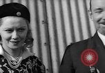 Image of Sir Hubert and Lady Wilkins speaking on arrival aboard the Hindenburg Lakehurst New Jersey USA, 1936, second 55 stock footage video 65675047077