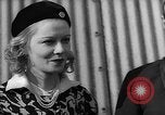 Image of Sir Hubert and Lady Wilkins speaking on arrival aboard the Hindenburg Lakehurst New Jersey USA, 1936, second 57 stock footage video 65675047077