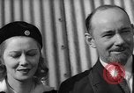 Image of Sir Hubert and Lady Wilkins speaking on arrival aboard the Hindenburg Lakehurst New Jersey USA, 1936, second 59 stock footage video 65675047077