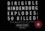 Image of Crash of Hindenburg New Jersey United States USA, 1937, second 14 stock footage video 65675047083