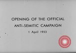 Image campagne antisémite Allemagne, 1933, de la seconde 9 séquences d'archives historiques vidéo 65675047290