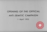 Image campagne antisémite Allemagne, 1933, de la seconde 10 séquences d'archives historiques vidéo 65675047290