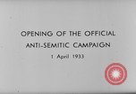 Image campagne antisémite Allemagne, 1933, de la seconde 13 séquences d'archives historiques vidéo 65675047290