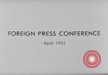 Image Conférence de presse Allemagne, 1933, de la seconde 3 séquences d'archives historiques vidéo 65675047291
