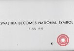 Standbild Swastika nationales Symbol Deutschland, 1933, aus Sekunde 4 historischem Filmmaterial Videoclip 65675047296