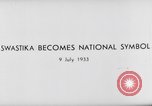 Standbild Swastika nationales Symbol Deutschland, 1933, aus Sekunde 5 historischem Filmmaterial Videoclip 65675047296