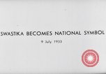 Standbild Swastika nationales Symbol Deutschland, 1933, aus Sekunde 6 historischem Filmmaterial Videoclip 65675047296