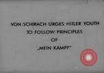 Image of Von Schirach Germany, 1935, second 14 stock footage video 65675047310
