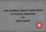 Image of Von Schirach Germany, 1935, second 19 stock footage video 65675047310