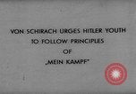Image of Von Schirach Germany, 1935, second 21 stock footage video 65675047310