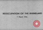 Image of reoccupation of Rhineland Germany, 1936, second 7 stock footage video 65675047315