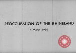 Image of reoccupation of Rhineland Germany, 1936, second 8 stock footage video 65675047315