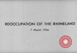Image of reoccupation of Rhineland Germany, 1936, second 9 stock footage video 65675047315