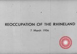 Image of reoccupation of Rhineland Germany, 1936, second 10 stock footage video 65675047315