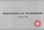 Image of reoccupation of Rhineland Germany, 1936, second 11 stock footage video 65675047315