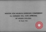 Image of Von Neurath Germany, 1936, second 4 stock footage video 65675047316