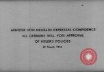 Image of Von Neurath Germany, 1936, second 5 stock footage video 65675047316