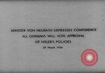 Image of Von Neurath Germany, 1936, second 7 stock footage video 65675047316