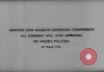 Image of Von Neurath Germany, 1936, second 12 stock footage video 65675047316