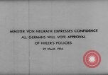 Image of Von Neurath Germany, 1936, second 13 stock footage video 65675047316