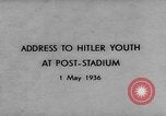 Standbild Adolf Hitler Berlin Deutschland, 1936, aus Sekunde 3 historischem Filmmaterial Videoclip 65675047318