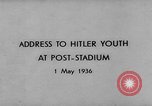 Standbild Adolf Hitler Berlin Deutschland, 1936, aus Sekunde 7 historischem Filmmaterial Videoclip 65675047318