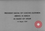 Image Emil Hacha Berlin Allemagne, 1939, de la seconde 5 séquences d'archives historiques vidéo 65675047340
