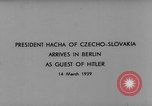 Image Emil Hacha Berlin Allemagne, 1939, de la seconde 7 séquences d'archives historiques vidéo 65675047340