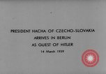 Image Emil Hacha Berlin Allemagne, 1939, de la seconde 9 séquences d'archives historiques vidéo 65675047340