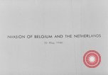 Immagine di Invasione del Belgio Paesi Bassi il teatro europeo, 1940, secondo 1 filmato di repertorio 65675047350