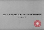 Immagine di Invasione del Belgio Paesi Bassi il teatro europeo, 1940, secondo 3 filmato di repertorio 65675047350