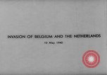 Immagine di Invasione del Belgio Paesi Bassi il teatro europeo, 1940, secondo 5 filmato di repertorio 65675047350