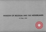 Immagine di Invasione del Belgio Paesi Bassi il teatro europeo, 1940, secondo 6 filmato di repertorio 65675047350