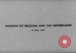 Immagine di Invasione del Belgio Paesi Bassi il teatro europeo, 1940, secondo 8 filmato di repertorio 65675047350