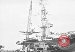 Standbild P-47 Thunderbolts geladen auf Flugzeugträger Ford Island Pearl Harbor Hawaii USA, 1944, aus Sekunde 27 historischem Filmmaterial Videoclip 65675047534