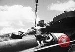 Standbild P-47 Thunderbolts geladen auf Flugzeugträger Ford Island Pearl Harbor Hawaii USA, 1944, aus Sekunde 39 historischem Filmmaterial Videoclip 65675047534